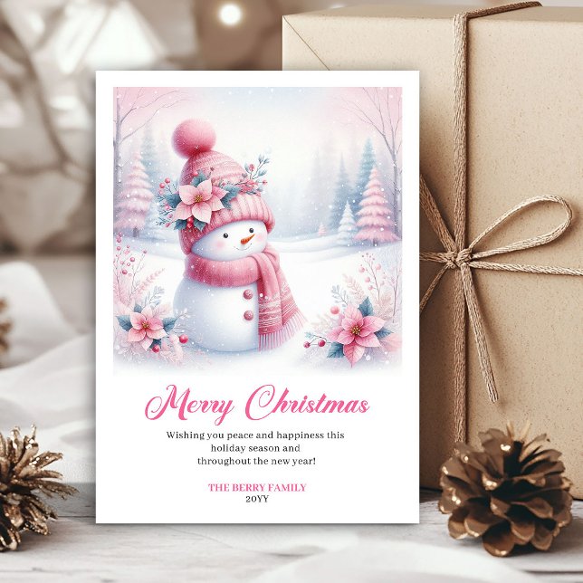 Tarjeta Festiva Lovely Snowy Forest Kids Printable Christmas Card (Lovely Snowy Forest Kids Printable Christmas Greeting Card

)