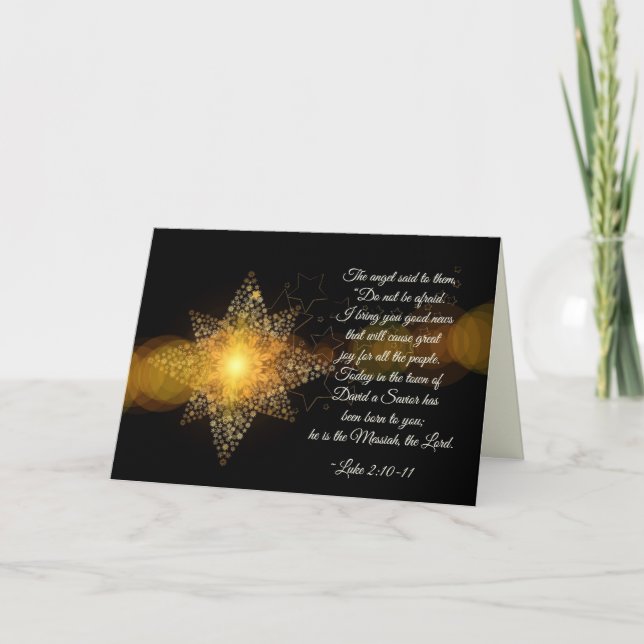 Tarjeta Festiva Lucas 2 10-11 Nace un Salvador, Navidades (Anverso)