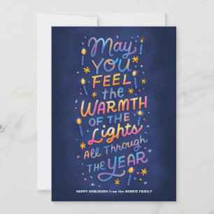 Tarjeta Festiva Luces Cálidas