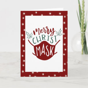 Tarjeta Festiva Luces de hadas divertidas de COVID-19 FELIZ NAVIMA