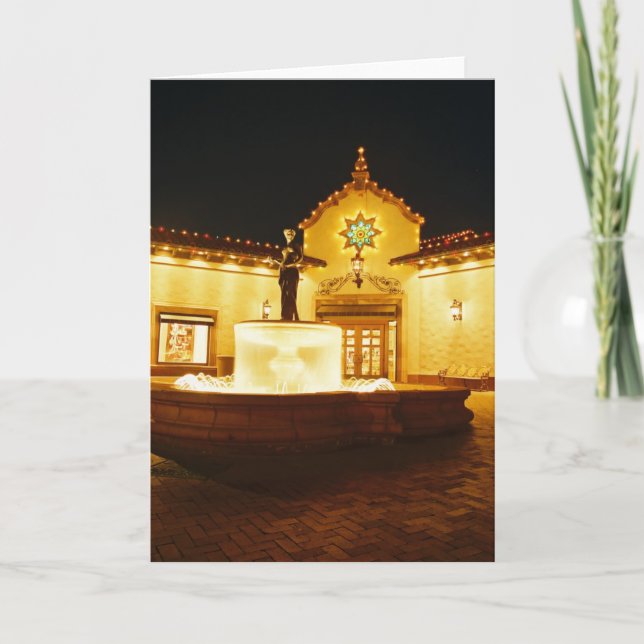 Tarjeta Festiva Luces de la plaza de Kansas City (Anverso)