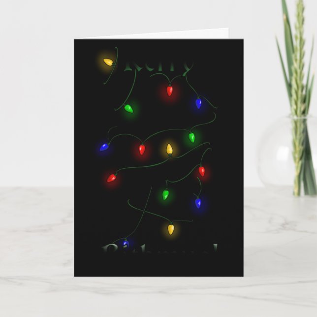 Tarjeta Festiva Luces de los Navidades de la línea de control fron (Anverso)