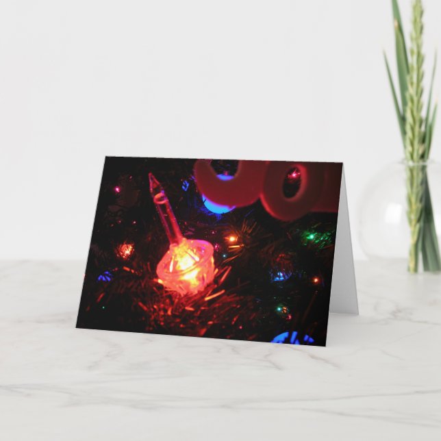 Tarjeta Festiva Luces de vacaciones (Anverso)