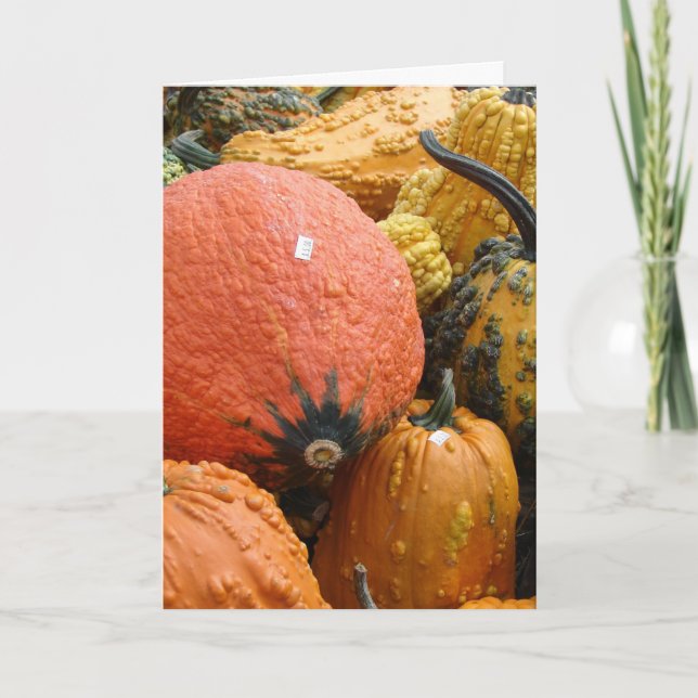 Tarjeta Festiva Luces, Día de Acción de Gracias (Anverso)