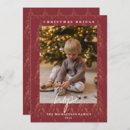 Tarjeta Festiva Luces doradas Navidades de Bokek Fotografía de Spi