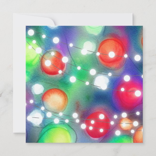 Tarjeta Festiva Luces navidades (Anverso)