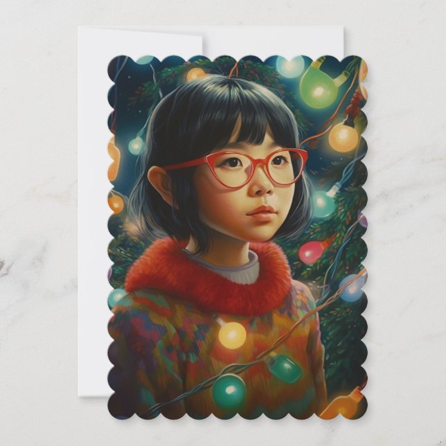 Tarjeta Festiva Luces navidades (Anverso)