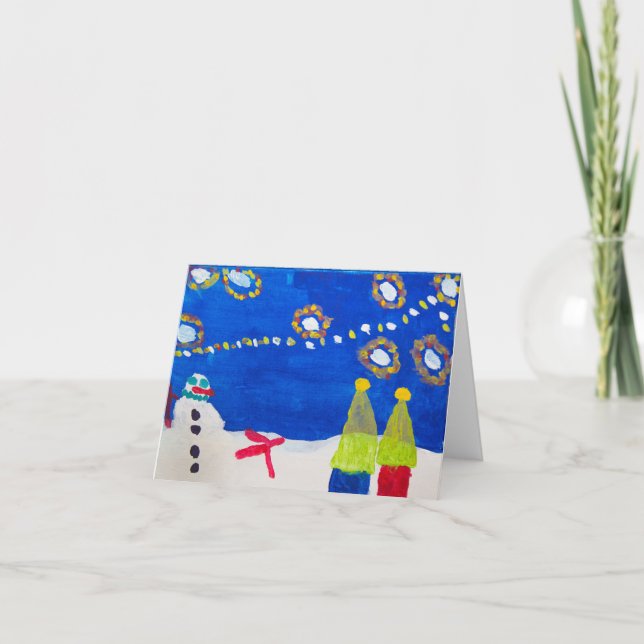 Tarjeta Festiva Luces Navideñas (Anverso)