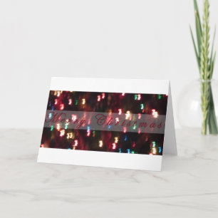 Tarjeta Festiva Luces navideñas de Feliz