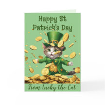 Lucky Irish Leprechaun cat St Patrick celebra