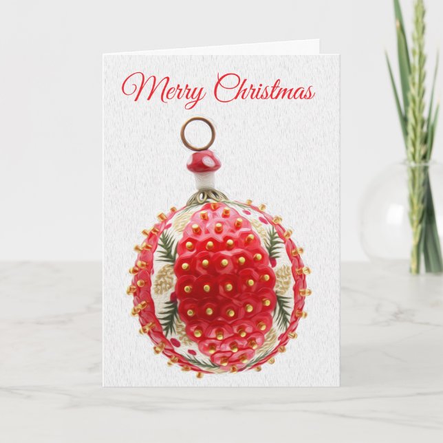 Tarjeta Festiva Lucky Mushroom Christmas Card (Anverso)