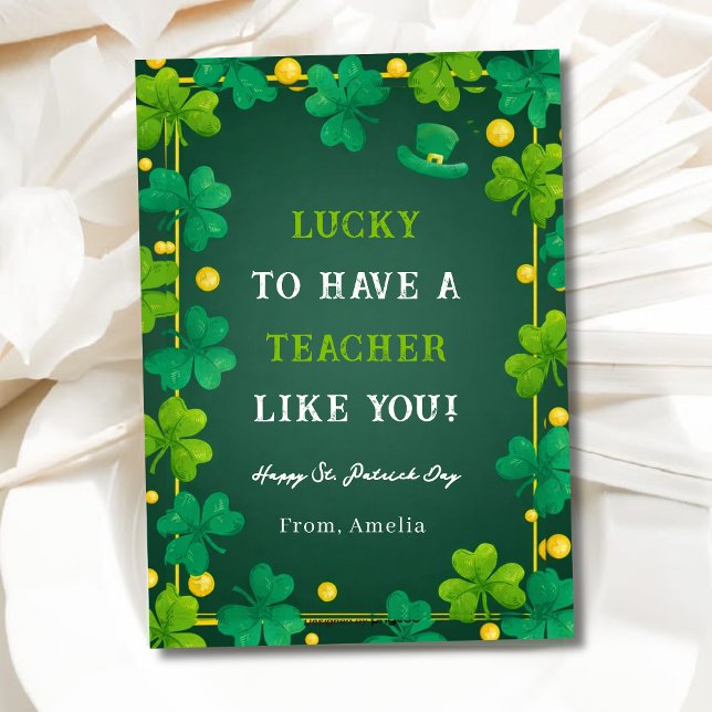 Tarjeta Festiva Lucky To Have A Teacher Like You St Patrick’s Day  (Subido por el creador)