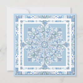 Tarjeta Festiva Lugar cerámico Azul claro