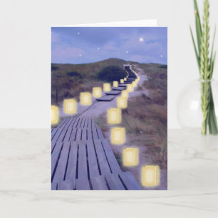 Tarjeta Festiva Luminarias en el Camino de la Playa