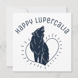 Tarjeta Festiva Lupercalia Howling Wolf Heart