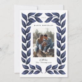 Tarjeta Festiva Lush Leafy Border Holiday Card