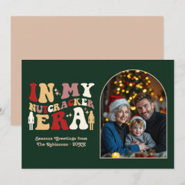 Tarjeta Festiva Luxe Evergreen My Nutcracker Era Christmas Photo