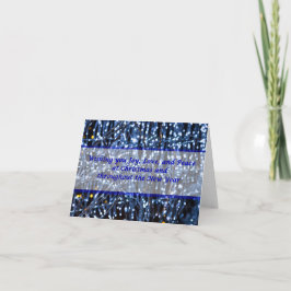 Tarjeta Festiva Luz azul Resumen Texto