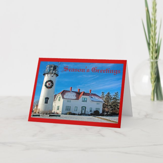 Tarjeta Festiva Luz de Chatham - los saludos de la estación (Anverso)