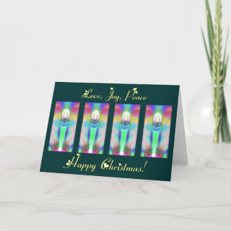 Tarjeta Festiva Luz de las velas