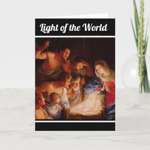 Tarjeta Festiva Luz de los Navidades del Mundo Jesús
