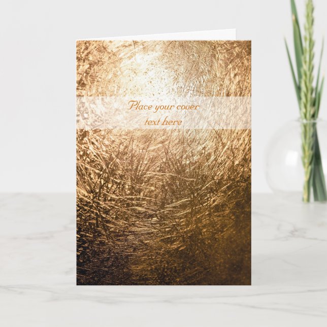 Tarjeta Festiva Luz de oro 001 (Anverso)