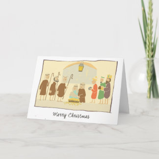 Tarjeta Festiva Luz en el establo