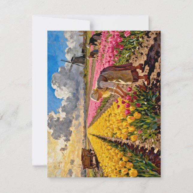 Tarjeta Festiva “Lysbeth in the Amber Light” - A Dutch Landscape (Anverso)