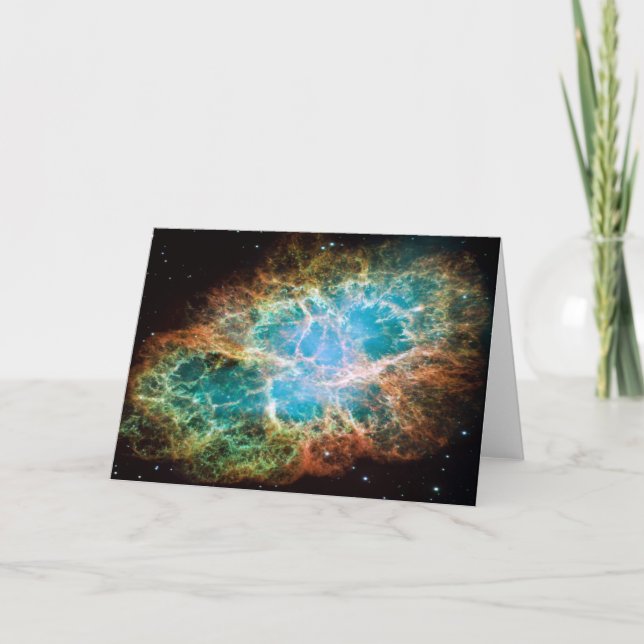 Tarjeta Festiva M1-Crab Nebula a Science & Astronomy Gift Idea (Anverso)
