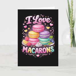 Tarjeta Festiva Macarons de Amor Dulce