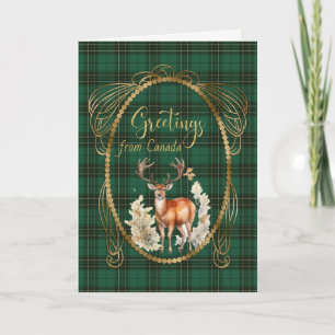 Tarjeta Festiva MacLean Hunting Scottish Tartan Greetings