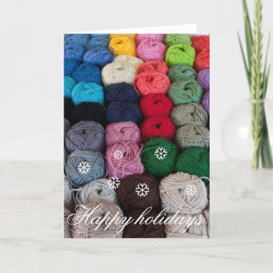 Tarjeta Festiva Madejas de ovillos días festivos