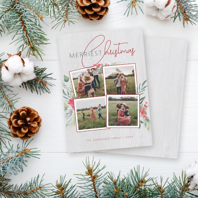 Tarjeta Festiva Madera Rusa y Guión 4 Navidades de fotografía más  (Subido por el creador)