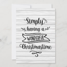 Tarjeta Festiva Madera simplemente teniendo una maravillosa Navida