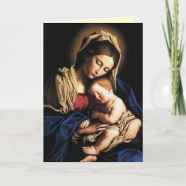 Tarjeta Festiva Madonna and child