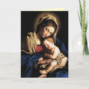 Tarjeta Festiva Madonna and child
