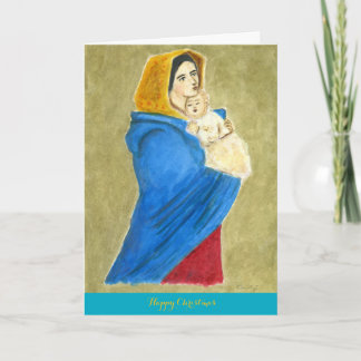 Tarjeta Festiva Madonna and child Christmas card