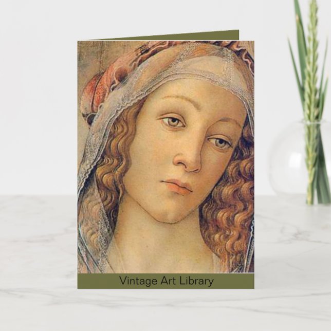 Tarjeta Festiva Madonna - Botticelli (Anverso)