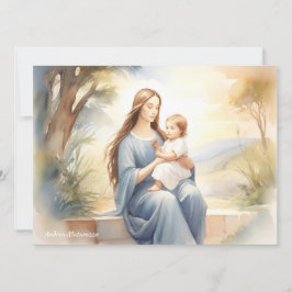 Tarjeta Festiva Madonna con el niño Jesús