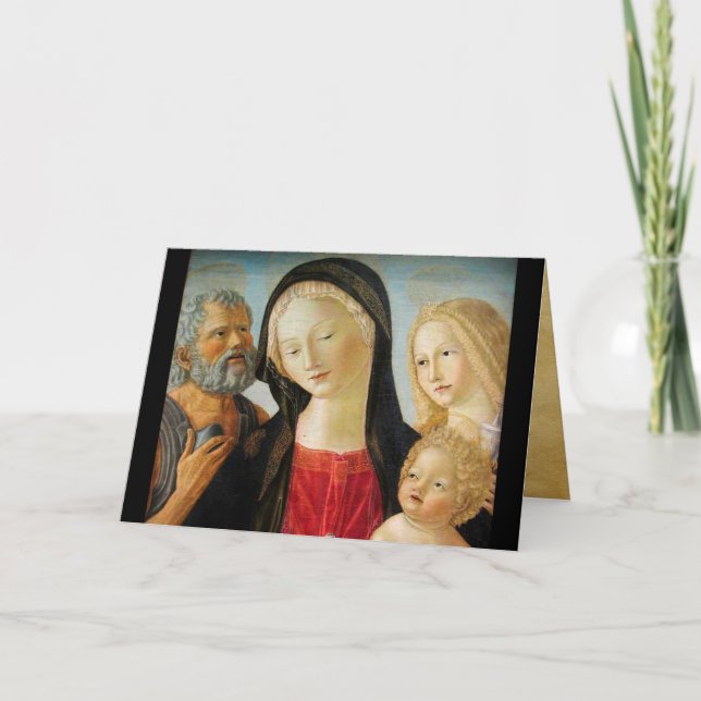 Tarjeta Festiva Madonna con niño, St Jerome y Mary Magdalene (Anverso)