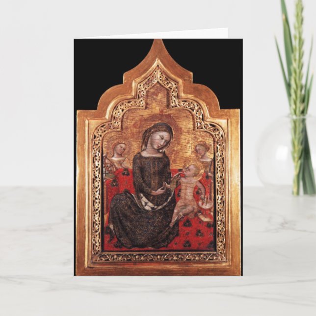 TARJETA FESTIVA MADONNA DE HUMILIDAD (Anverso)