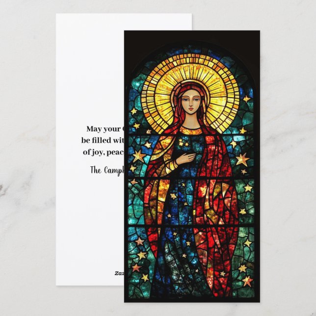 Tarjeta Festiva Madonna Flat (Anverso / Reverso)