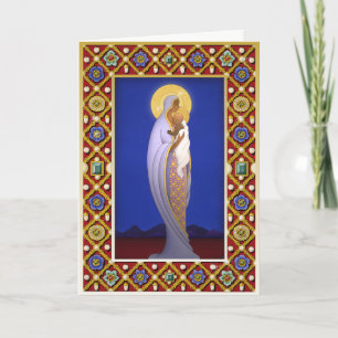 Tarjeta Festiva Madonna Jeweled X006