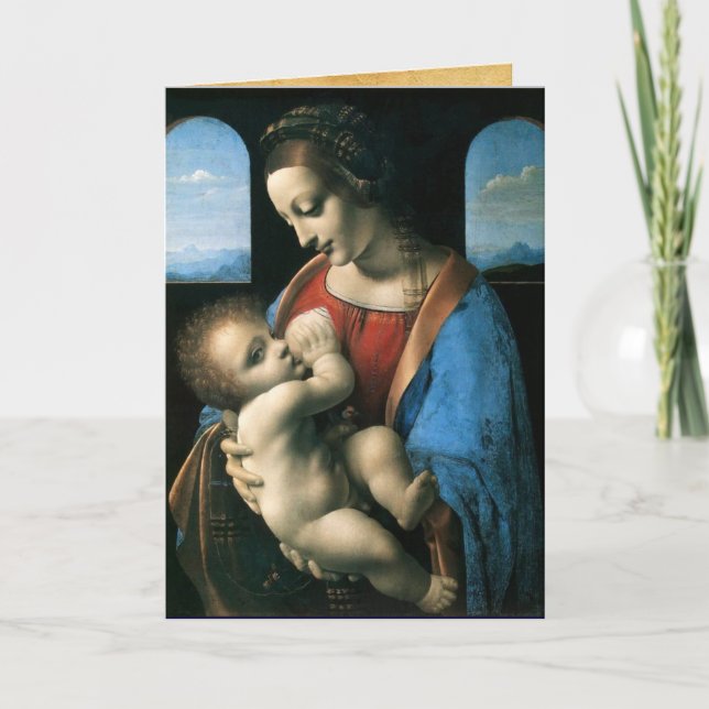 Tarjeta Festiva MADONNA LITTA, Blue Sapphire (Anverso)