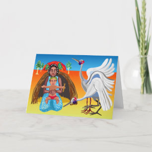 Tarjeta Festiva Madonna, un niño australiano