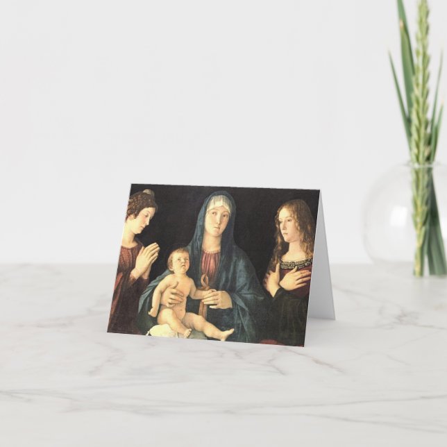 Tarjeta Festiva Madonna und zwei Heilige (Anverso)