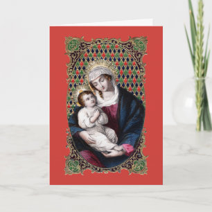 Tarjeta Festiva Madonna y niño (DPT 001)