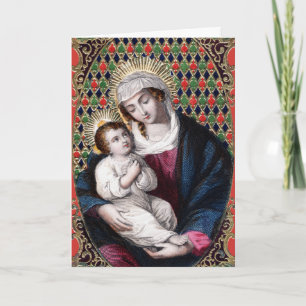 Tarjeta Festiva Madonna y niño (DPT 001)