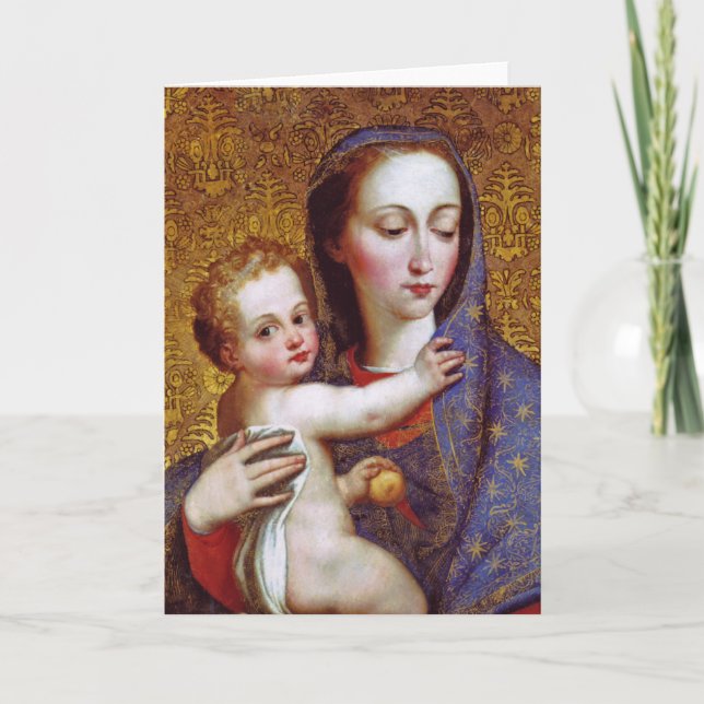 Tarjeta Festiva Madonna y niño II (Anverso)