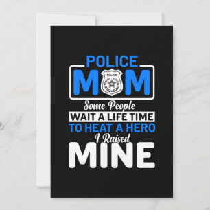 Tarjeta Festiva Madre Arte Orgullosa Policía Mamá